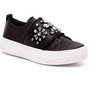 ALDO Black Dreaclya Rhineshone Jeweled slip on sneakers 8
